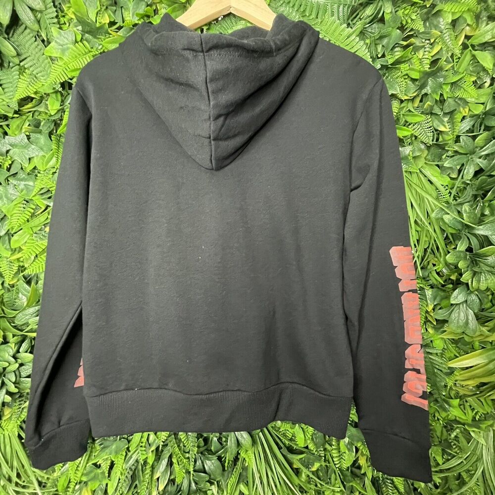 Women Jacket Pullover Small Black Graphic Print Hoodie Maruchan Cup Noodle 0303 - Picture 5 of 12